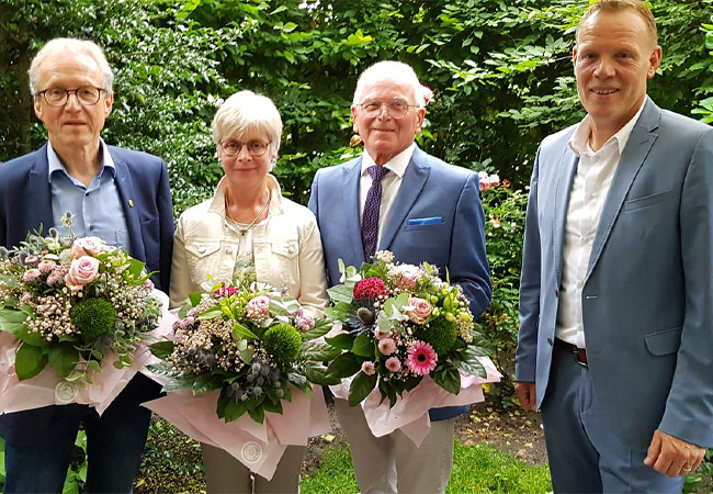 Insgesamt 84 Dienstjahre sind nun zu Ende - August Blömer, Gertrud Liening und Willibald Muhle im Ruhestand