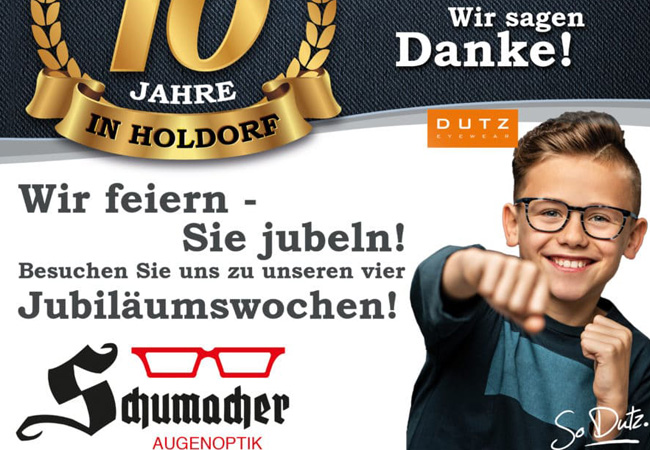 Optik Uhren Schmuck Schumacher feiert Jubiläum der Filiale in Holdorf - Kinderbrillen zum Aktionspreis