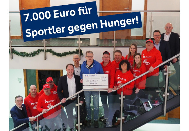 7.000 Euro für „Sportler gegen Hunger“