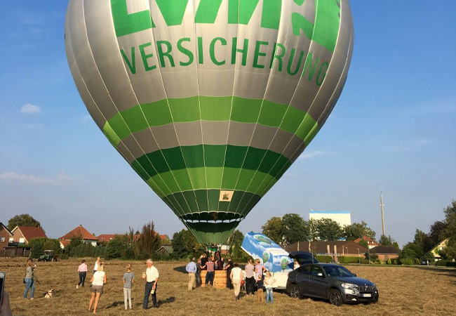 Fantastischer Blick über Dinklage aus dem LVM-Heißluftballon