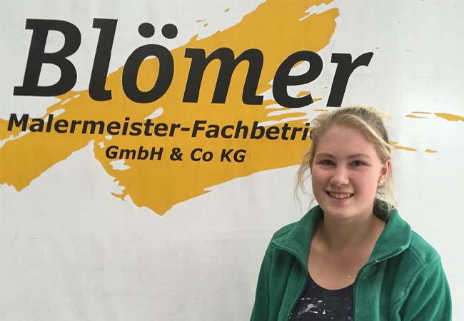Neu im Team des Malerbetriebs Blömer: Lea Witte