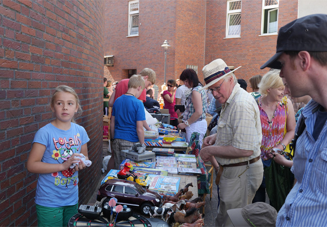 Flohmarkt für Kinder in der Innenstadt