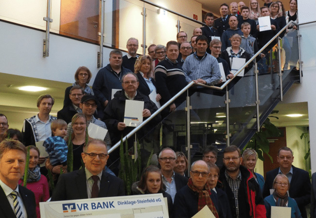 Soziales Engagement: VR BANK Dinklage-Steinfeld eG spendet für Vereine und Einrichtungen vor Ort